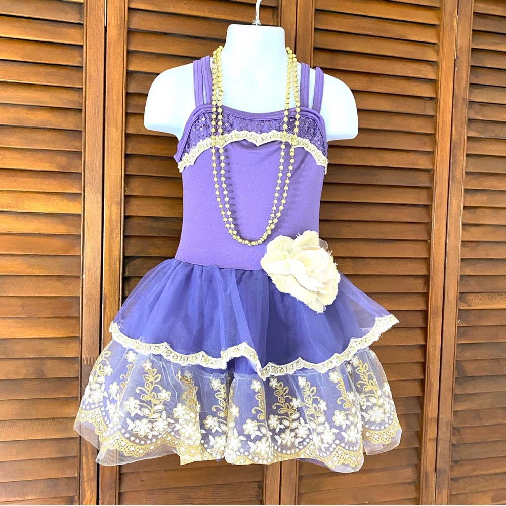 ☘️3/$15 Girl’s Rapunzel Inspired Ballerina Dance Halloween Costume size small